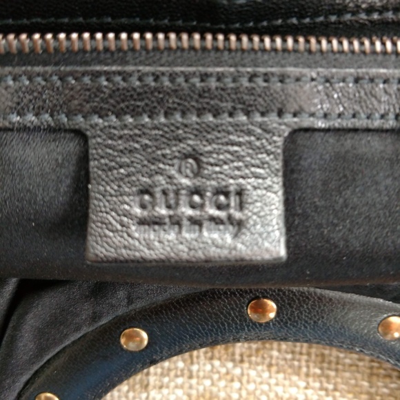 Tom Ford Gucci Bamboo Yellow Stripe Tote Bag - Picture 4 of 7